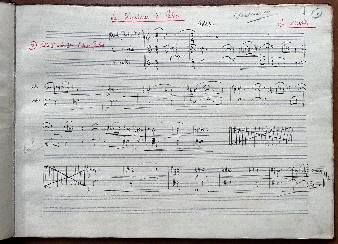Adriano LUALDI / La Duchessa di Padova Musiche di scena e intermezzi per Signed, image 2