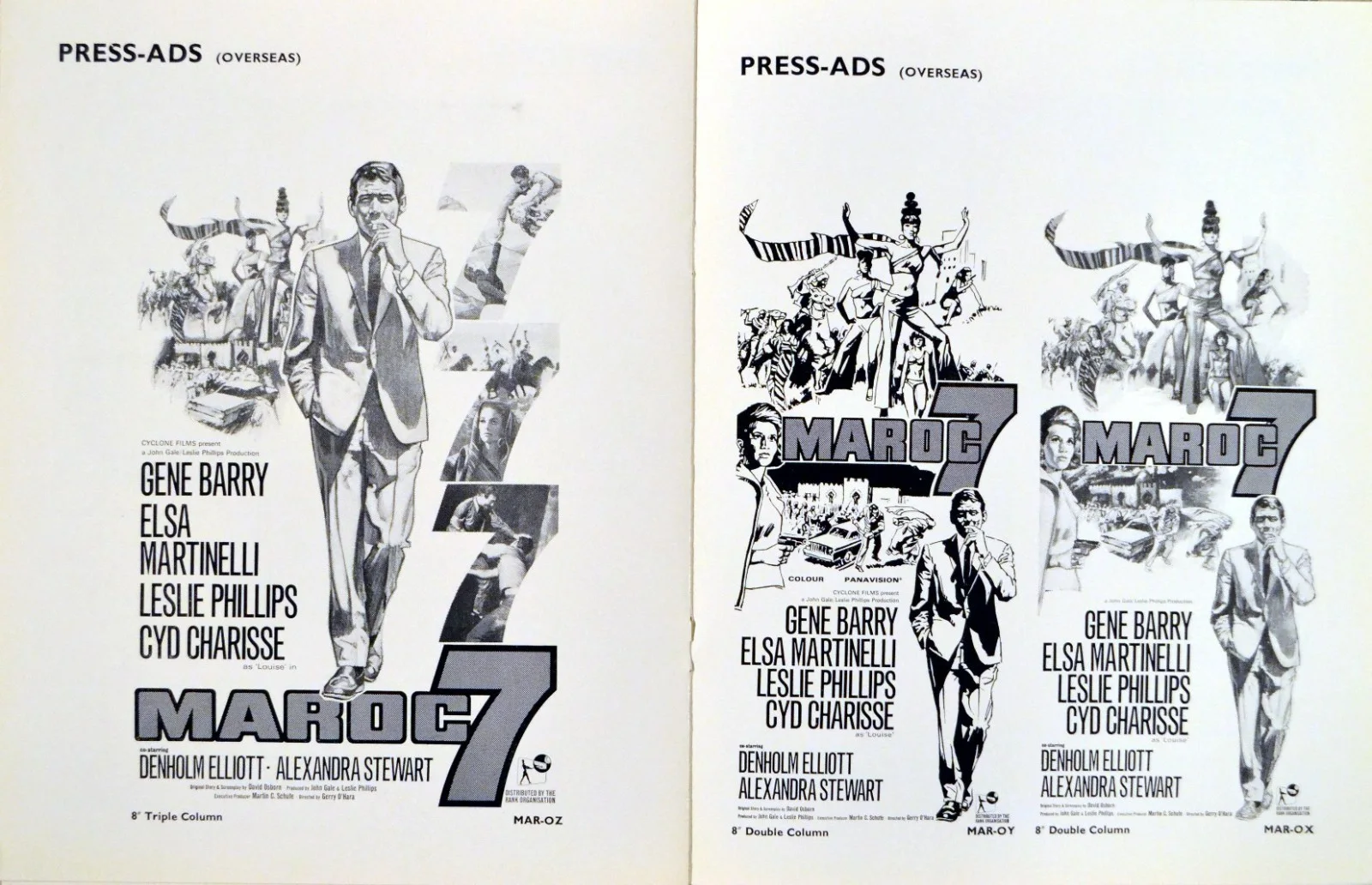 MAROC 7 1966 Gene Barry Elsa Martinelli Leslie Phillips Cyd Charisse PRESSBOOK, изображение 2