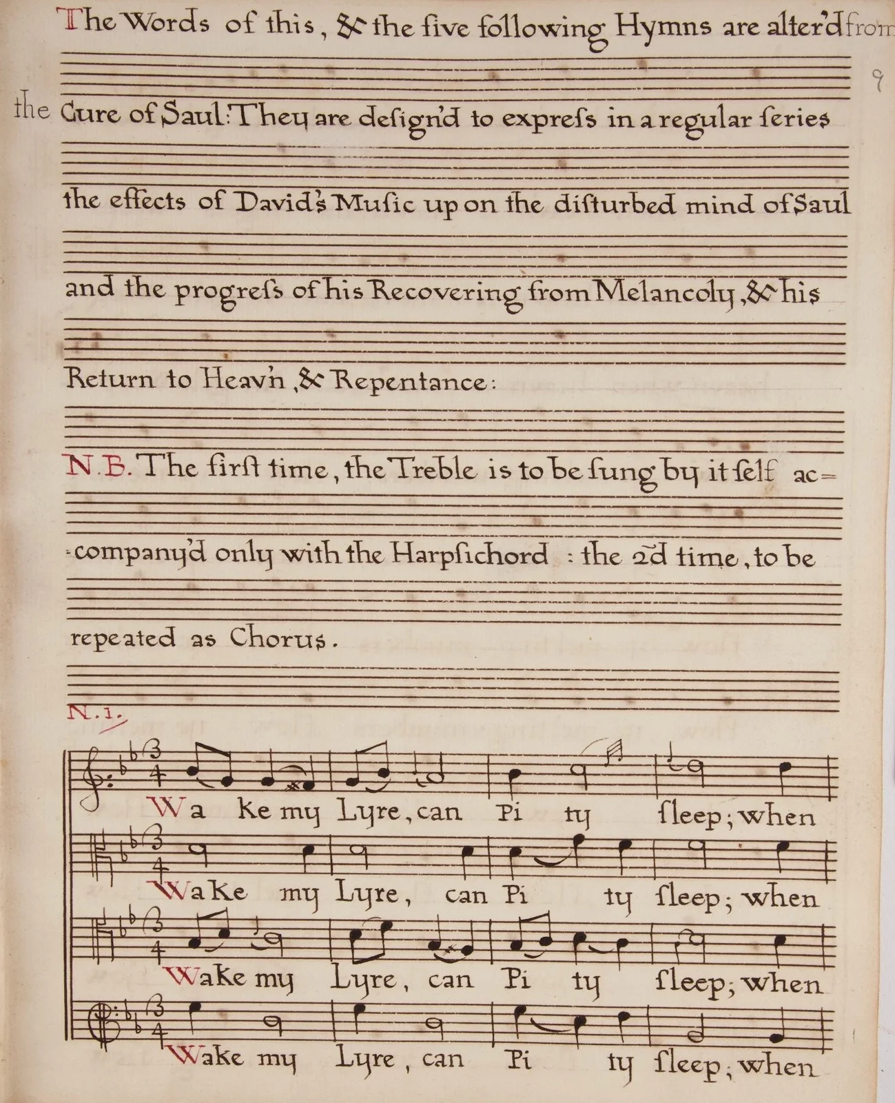 Rev Phocion HENLEY / 18th century manuscript collection of English glees anthems, изображение 2