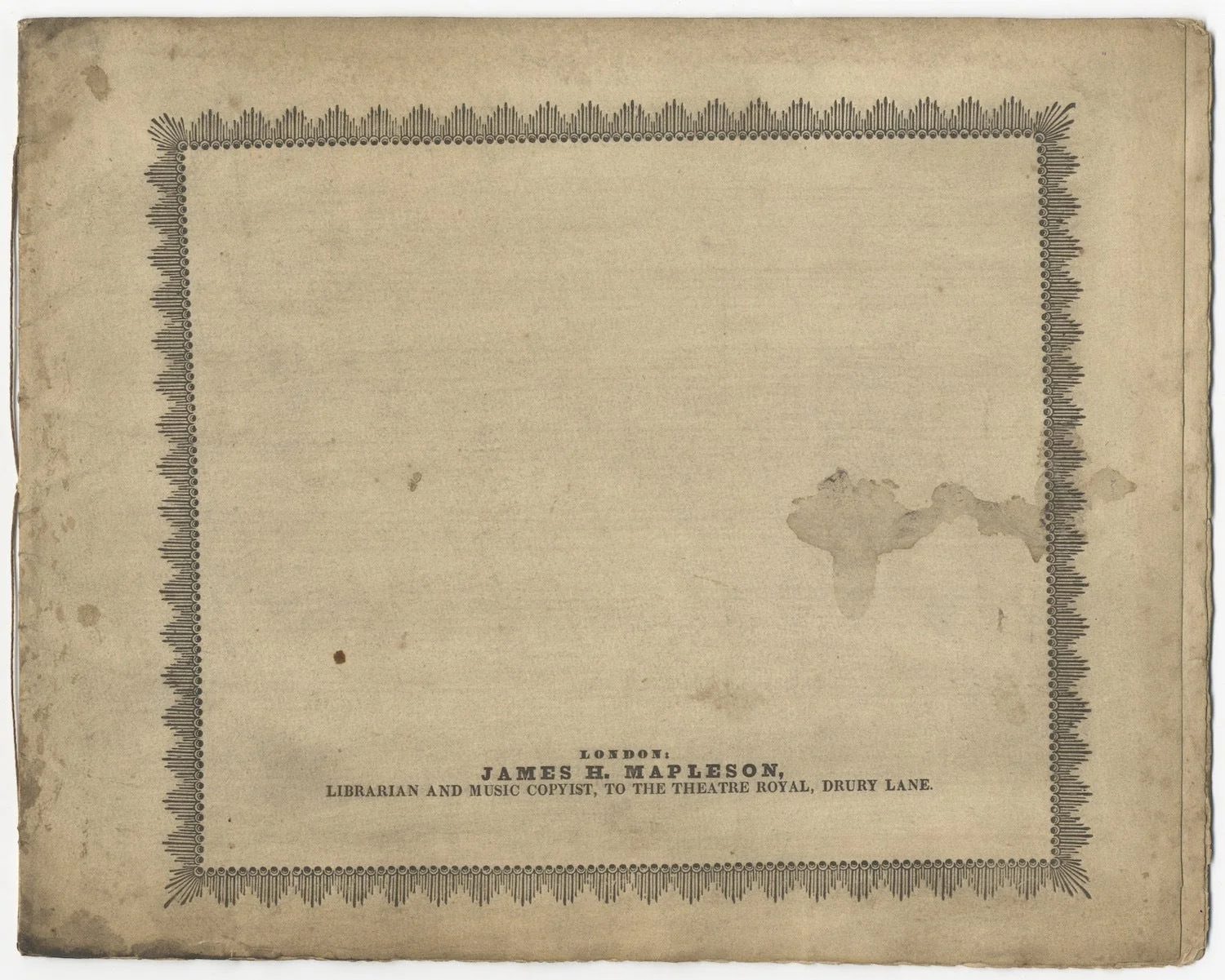 James Henry MAPLESON / Soul of Living Music for unaccompanied male voices 1860, изображение 2