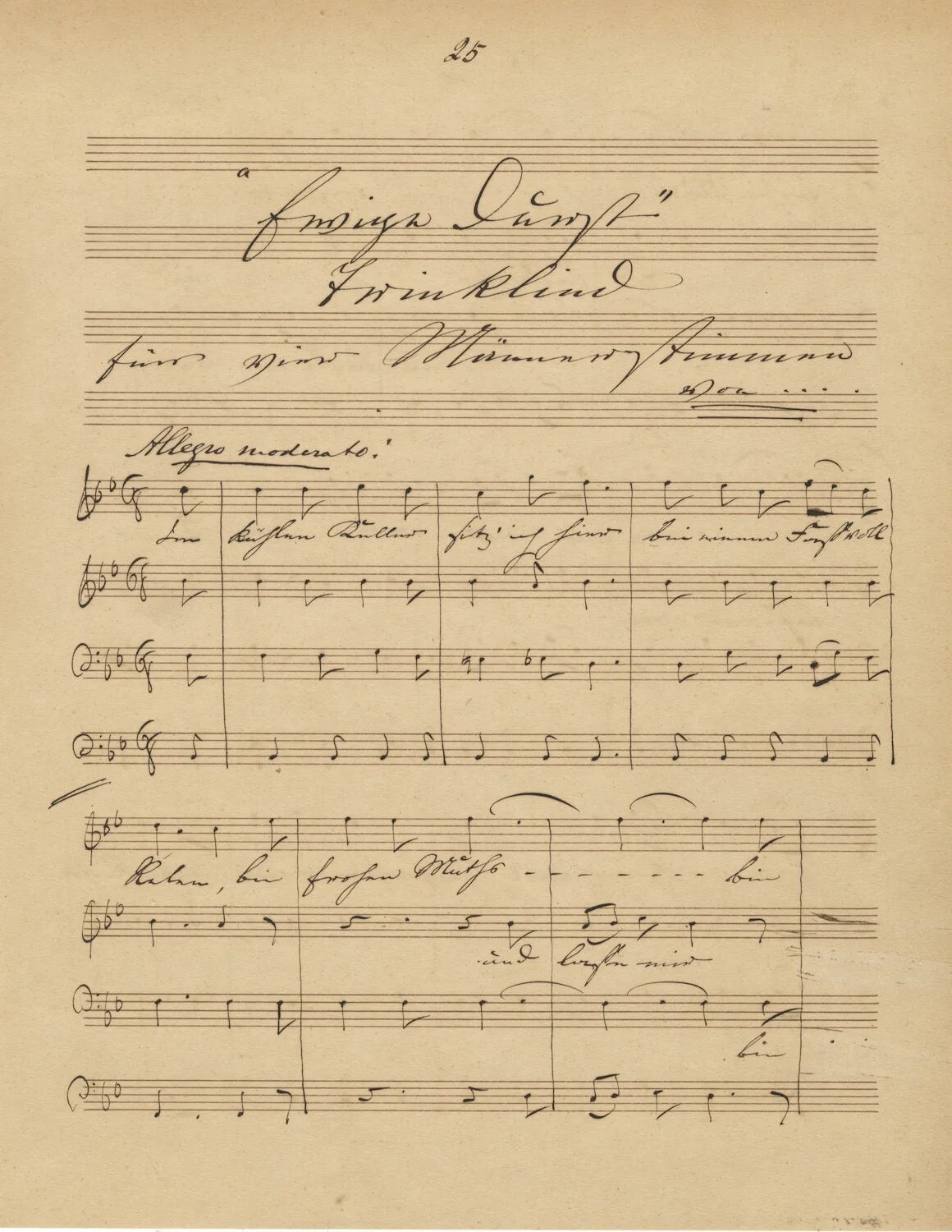 Carl Ferdinand BECKER / Autograph musical quotation signed and dated Leipzig, image 2