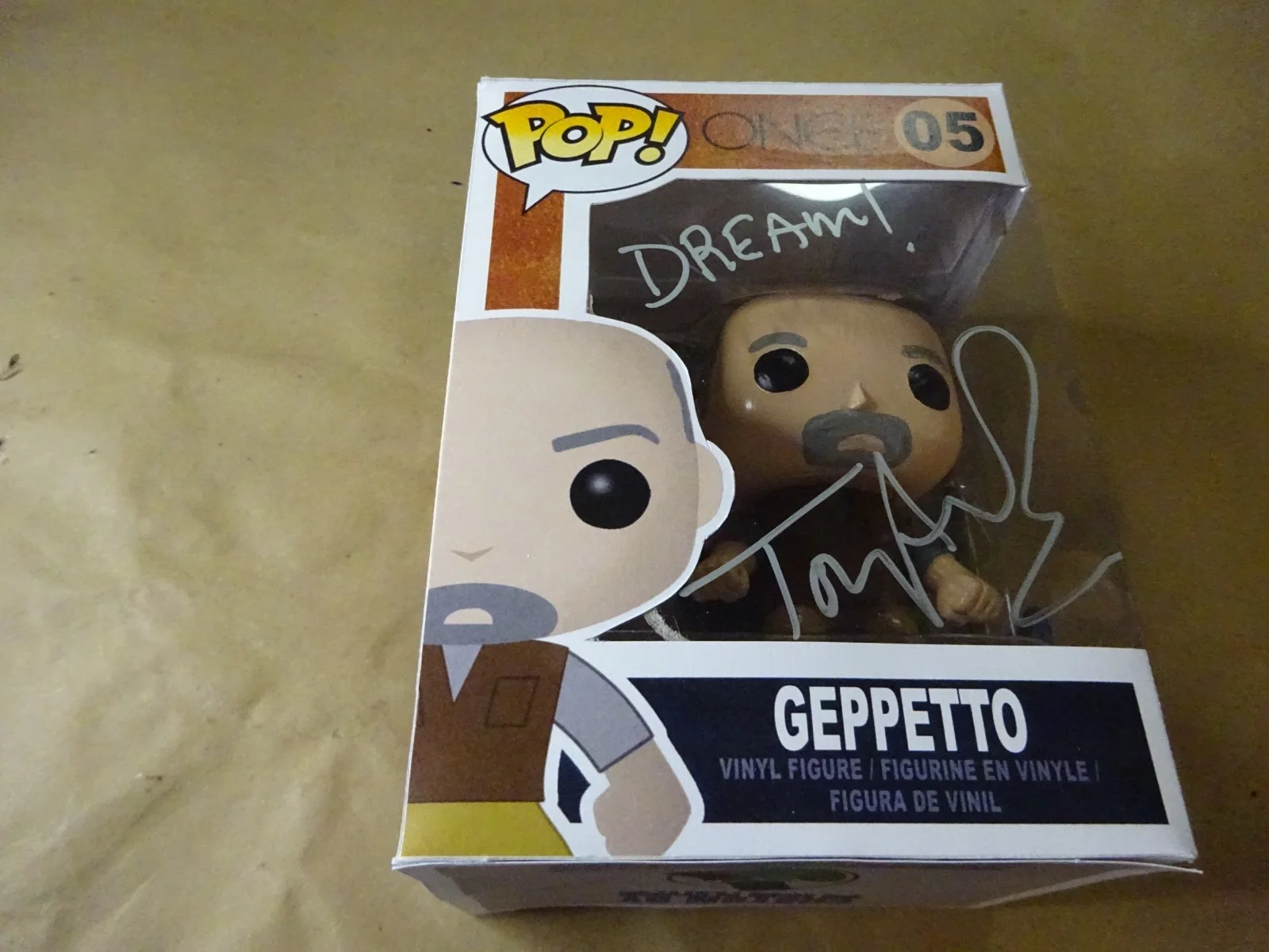 Tony Amendola — Signed Tony Amendola Geppetto Once Upon A Time Custom Funko Pop BAS COA, изображение 2