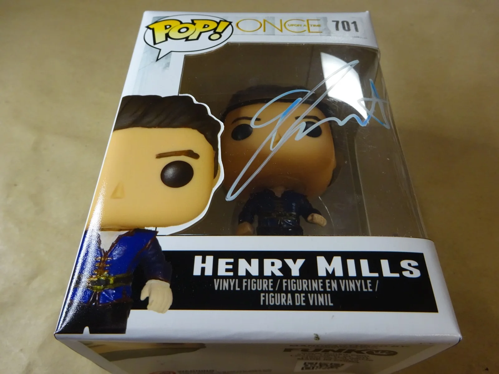 Andrew West — Signed Andrew West Henry Mills Once Upon A Time Custom Funko Pop BAS COA, image 2
