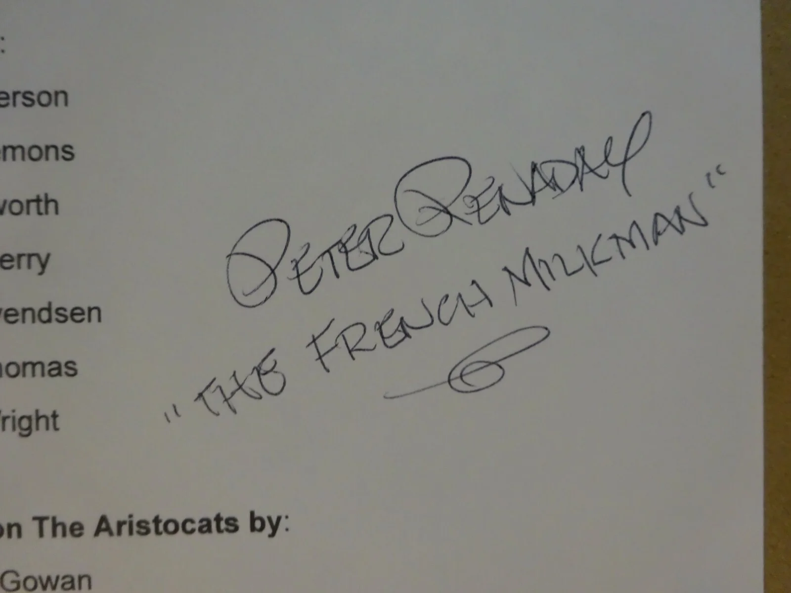 Peter Renaday — Autographed PETER RENADAY Signed THE ARISTOCATS Script Cover BECKETT BAS COA, image 4