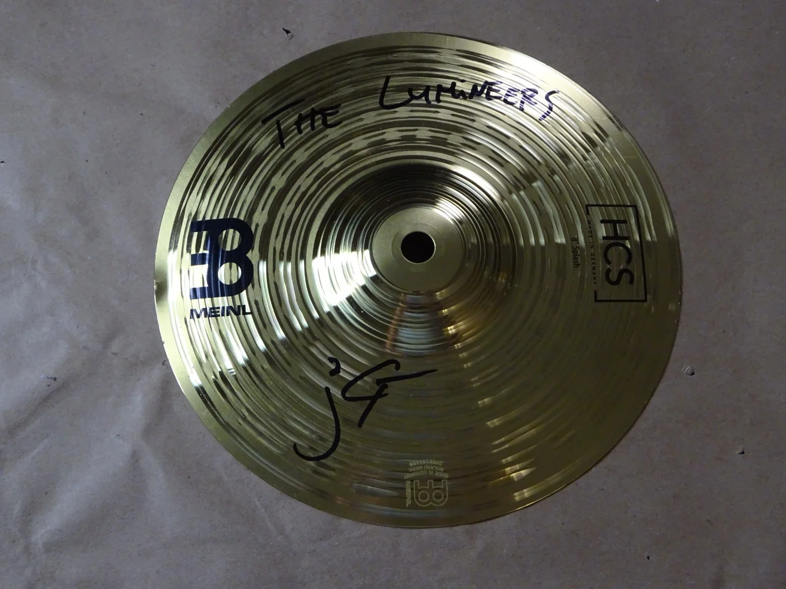 Signed The Lumineers Jeremiah Fraites 8" Splash Cymbal BAS COA & Inscription, изображение 2