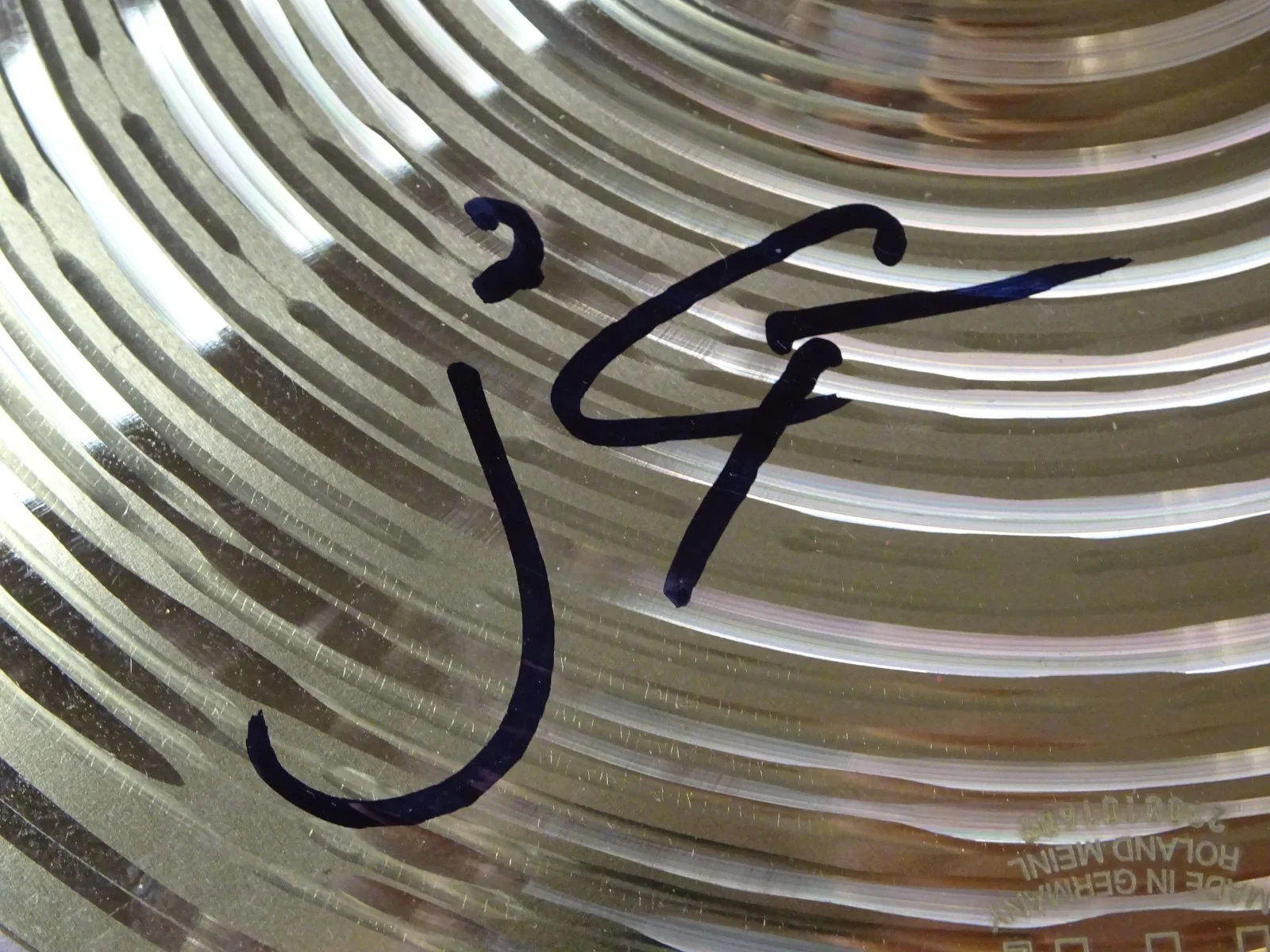 Signed The Lumineers Jeremiah Fraites 8" Splash Cymbal BAS COA & Inscription, изображение 3