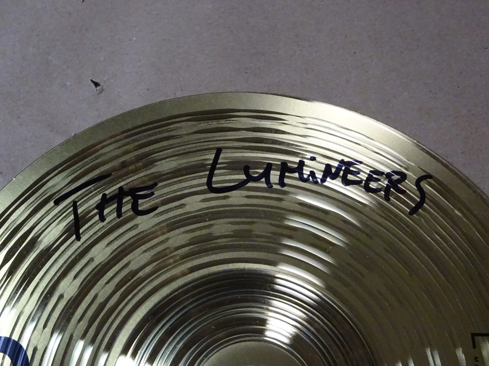 Signed The Lumineers Jeremiah Fraites 8" Splash Cymbal BAS COA & Inscription, изображение 4