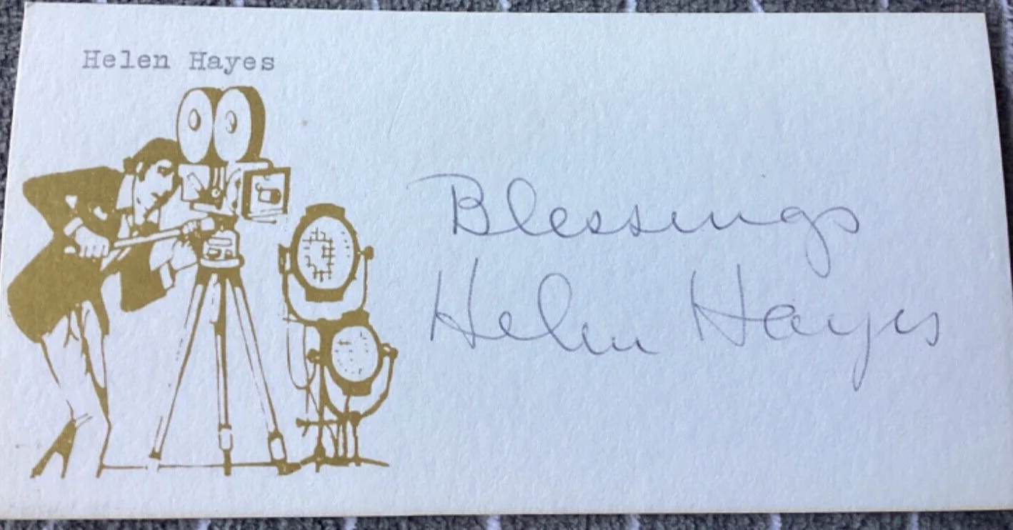 Helen Hayes — Actress HELEN HAYES Personally Autographed Signed MOVIE THEATER Card FreeShip