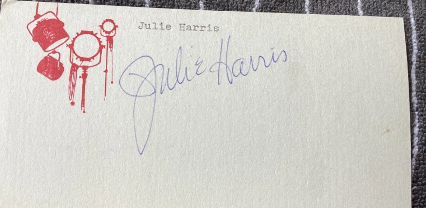 Julie Harris — Actress JULIE HARRIS Personally Autographed Signed MOVIE TV Card FreeShip