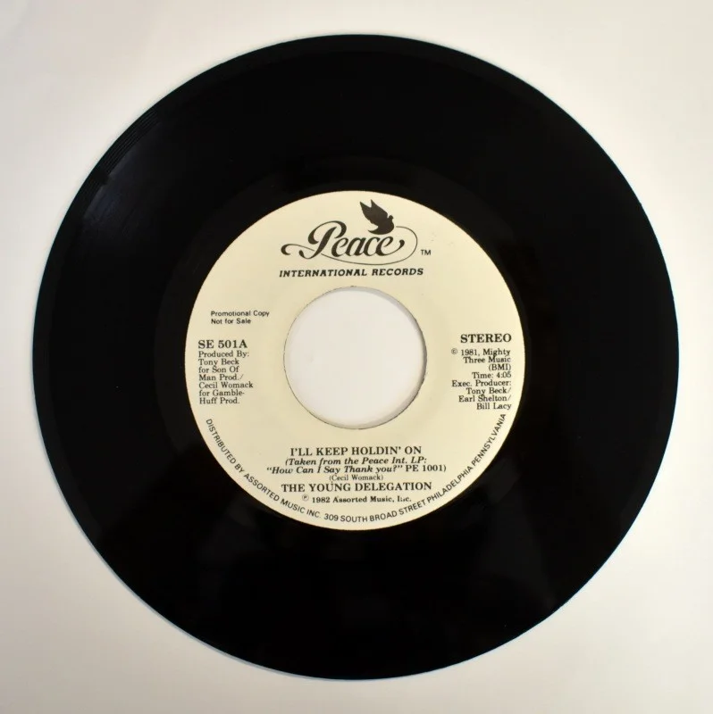 The Young Delegation – I'll Keep Holdin' On / ST (7" Promo), image 2