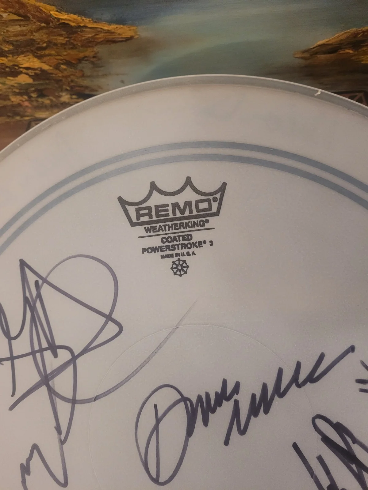 signed drumhead, image 2