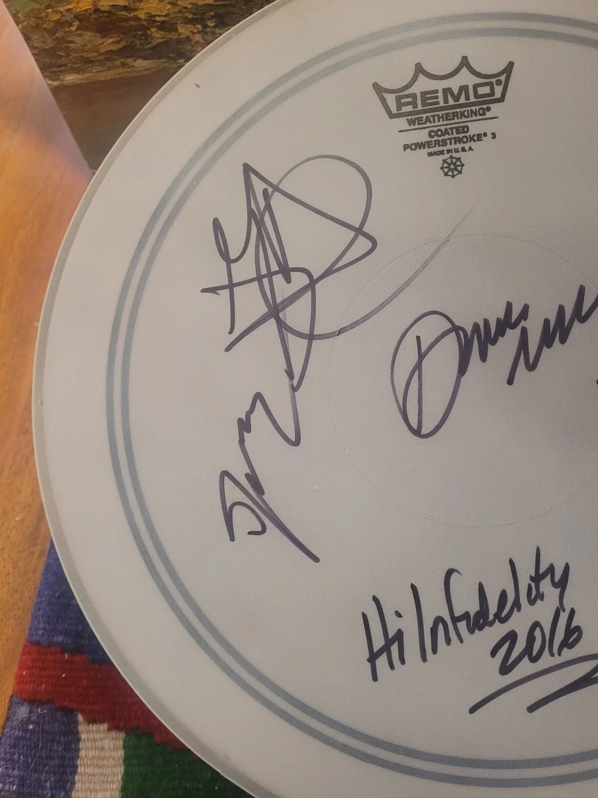 signed drumhead, image 4