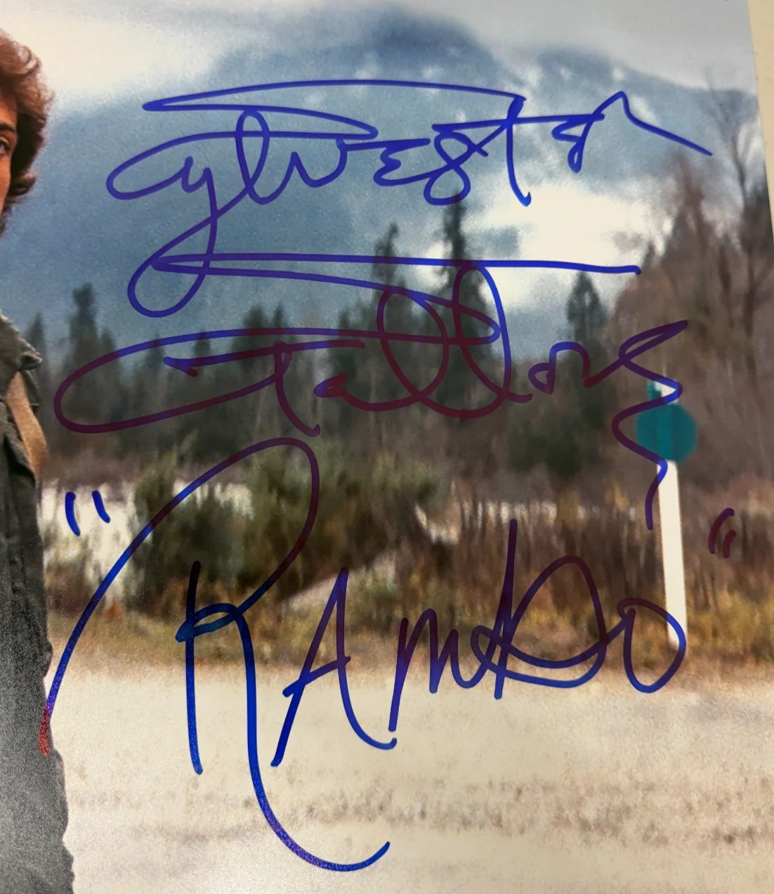 Sylvester Stallone — Sylvester Stallone "RAMBO" Autographed 16x20 FIRST BLOOD Photo ASI Proof, изображение 3