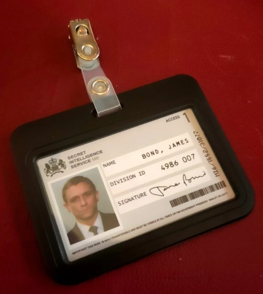 PROP - James Bond - M & BOND ID BADGE, image 2