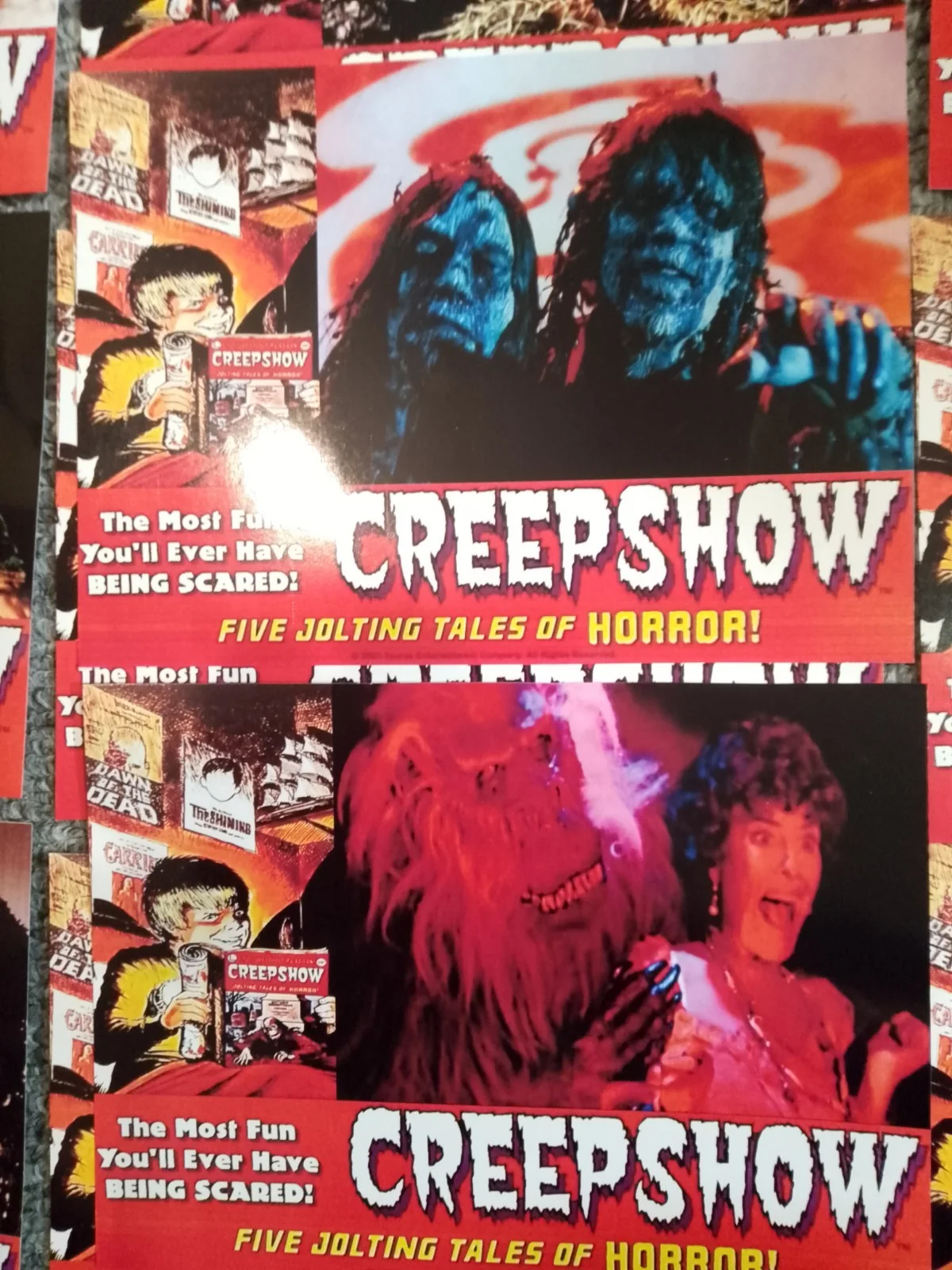 Creepshow 1982 Deluxe Lobby Cards. Complete Set Of 12 Glossy 7.5x5.5ins Cards., изображение 2