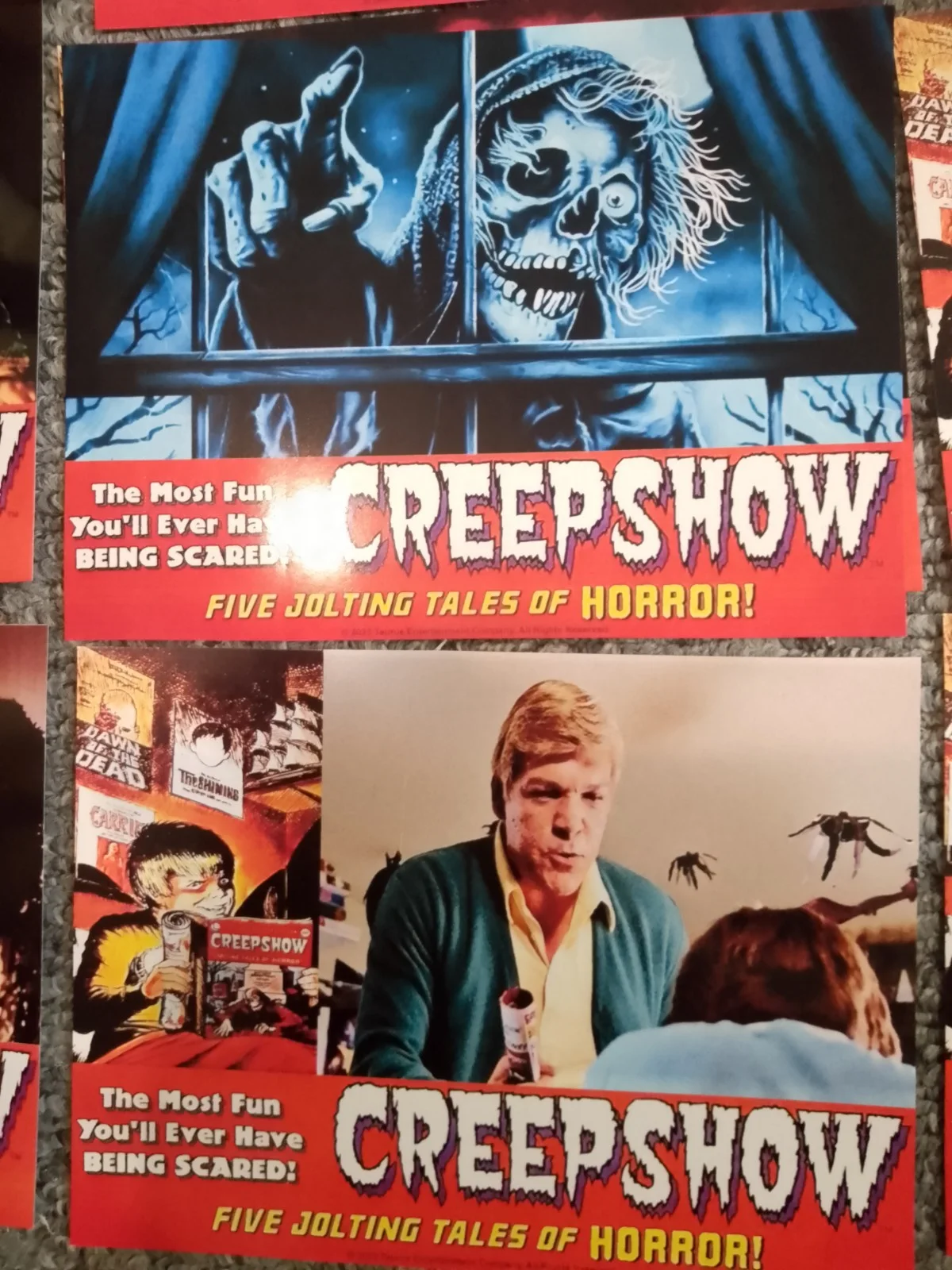 Creepshow 1982 Deluxe Lobby Cards. Complete Set Of 12 Glossy 7.5x5.5ins Cards., изображение 3