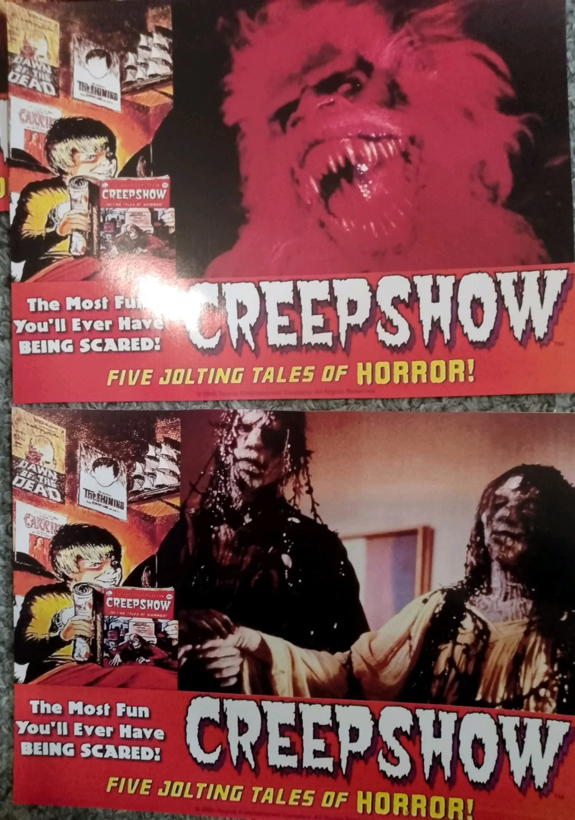 Creepshow 1982 Deluxe Lobby Cards. Complete Set Of 12 Glossy 7.5x5.5ins Cards., изображение 4