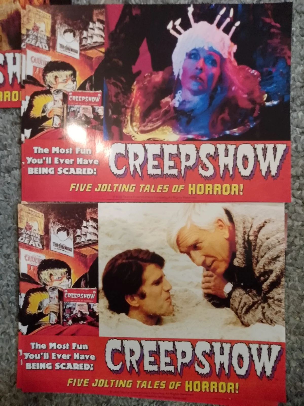 Creepshow 1982 Deluxe Lobby Cards. Complete Set Of 12 Glossy 7.5x5.5ins Cards., изображение 5