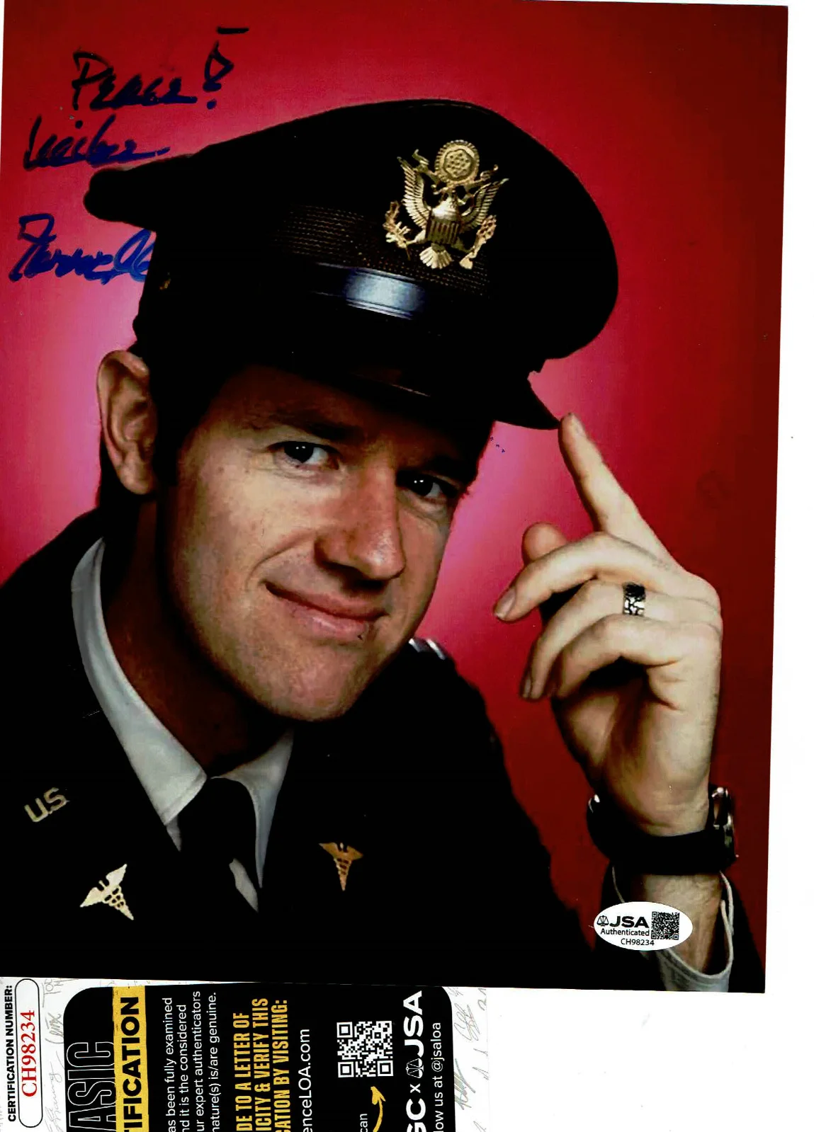 MIKE FARRELL — M.A.S.H MIKE FARRELL autographed 8x10 color photo JSA Certified
