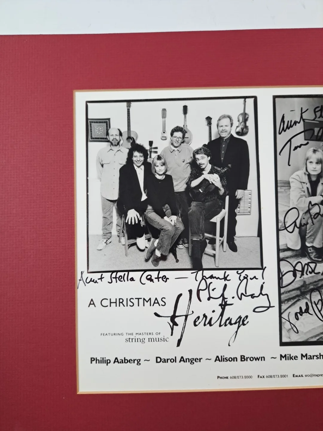 SIGNED Photo Of A Christmas Heritage Music Album Cover Philip Aaberg & More, изображение 3