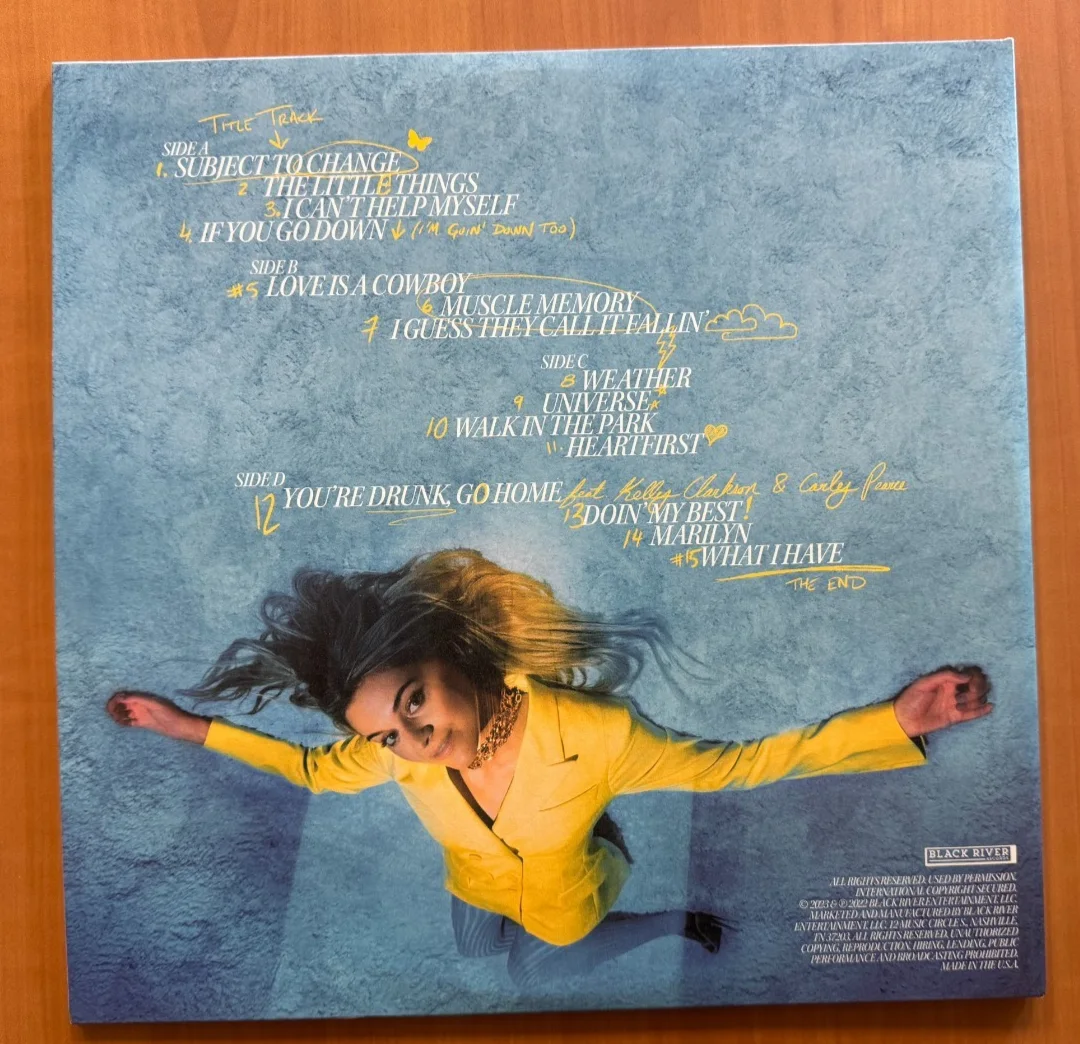 Kelsea Ballerini Signed Autographed Subject to Change Vinyl Double LP, изображение 3