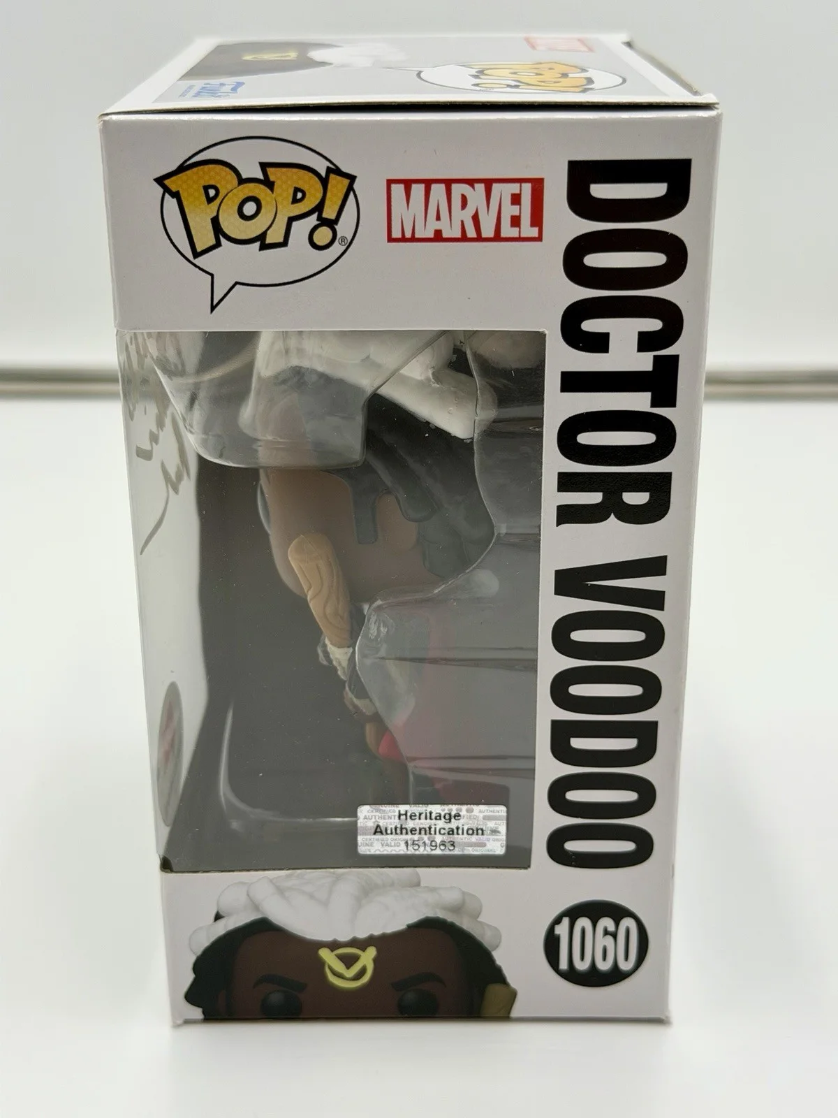 Kevin Michael Richardson — Kevin Michael Richardson Signed Doctor Voodoo Funko Pop Marvel HA COA +protector, image 3