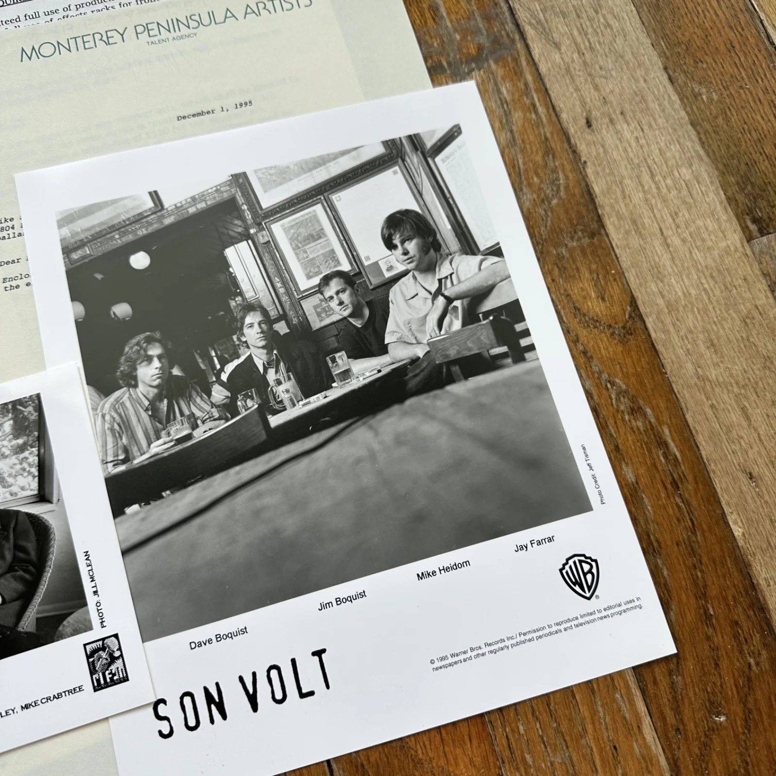 SON VOLT Dallas SONS HERMANN 11-30-95 Live Concert Contract & Rider Promo Photo, изображение 4