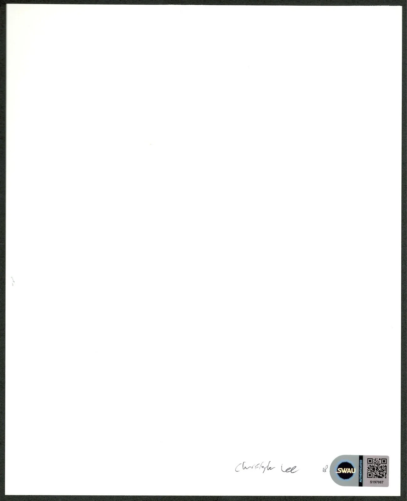 Christopher Lee Signed Autographed 8x10 Photo SWAU Cert Star Wars James Bond, изображение 2