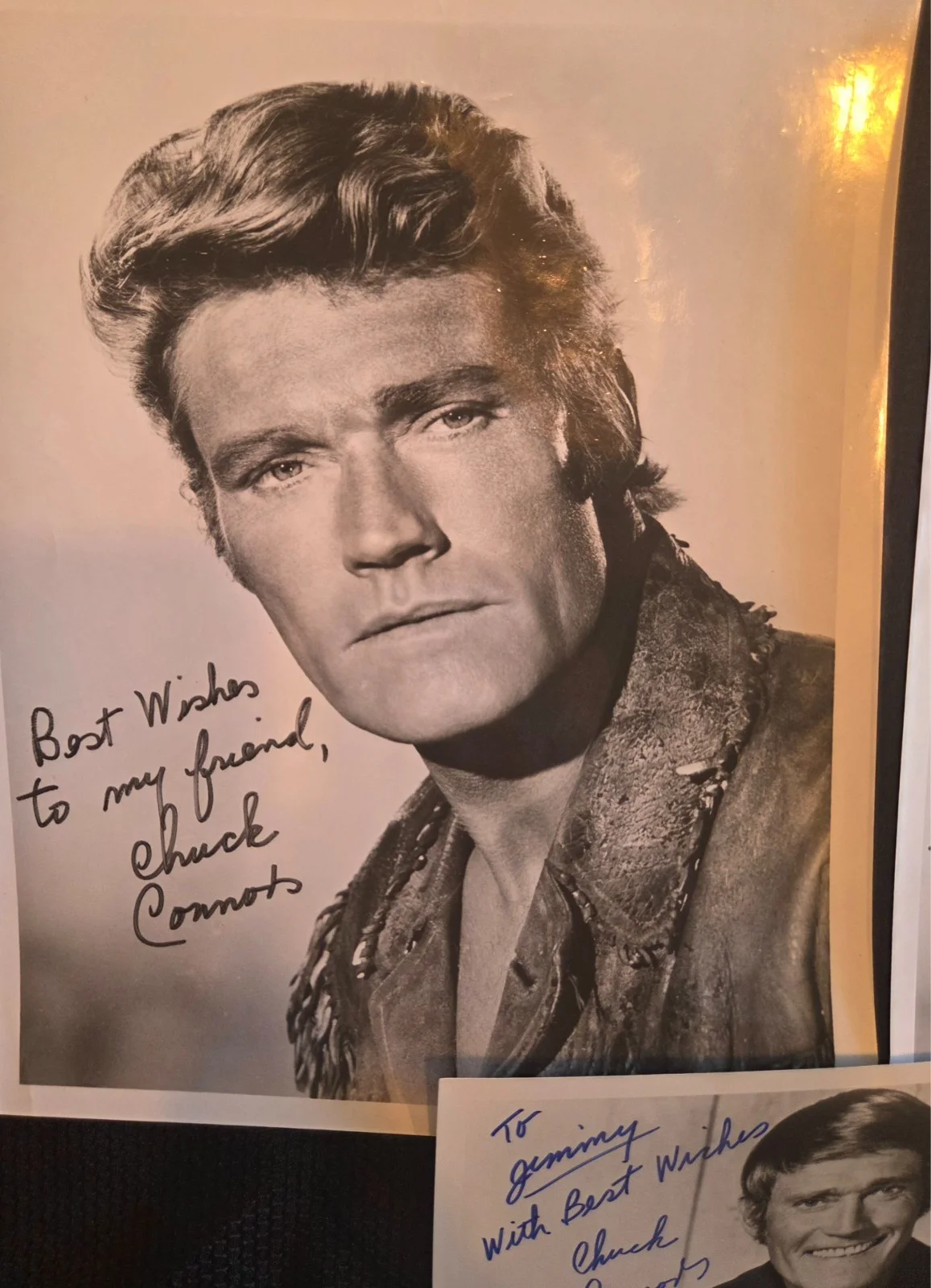 Chuck Connors — Chuck Conners Package! (3) Autographed 8x10 Baseball Hollywood TV Actor Signed, изображение 2