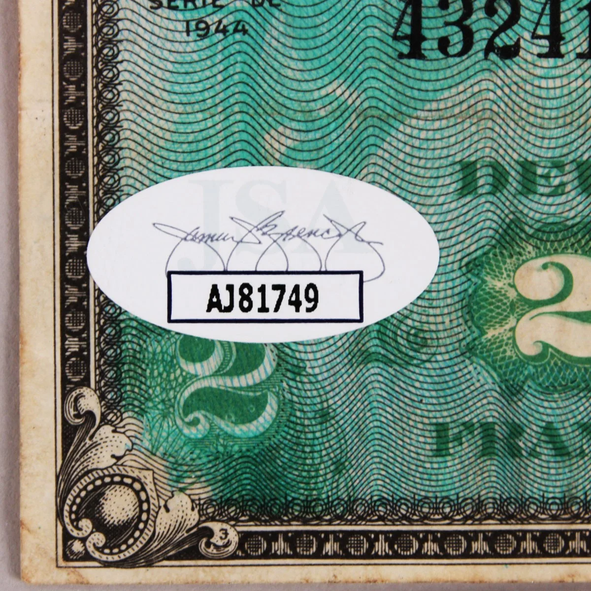 Ingrid Bergman Signed Cut -French Franc COA Jsa, image 3