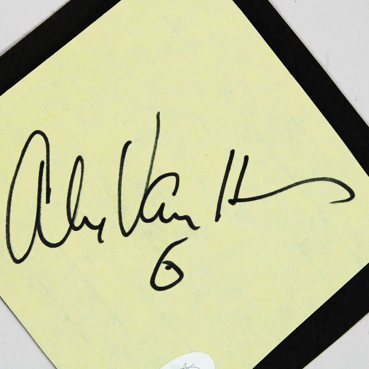 Alex Van Halen Signed Cut Parchment - COA JSA, image 2