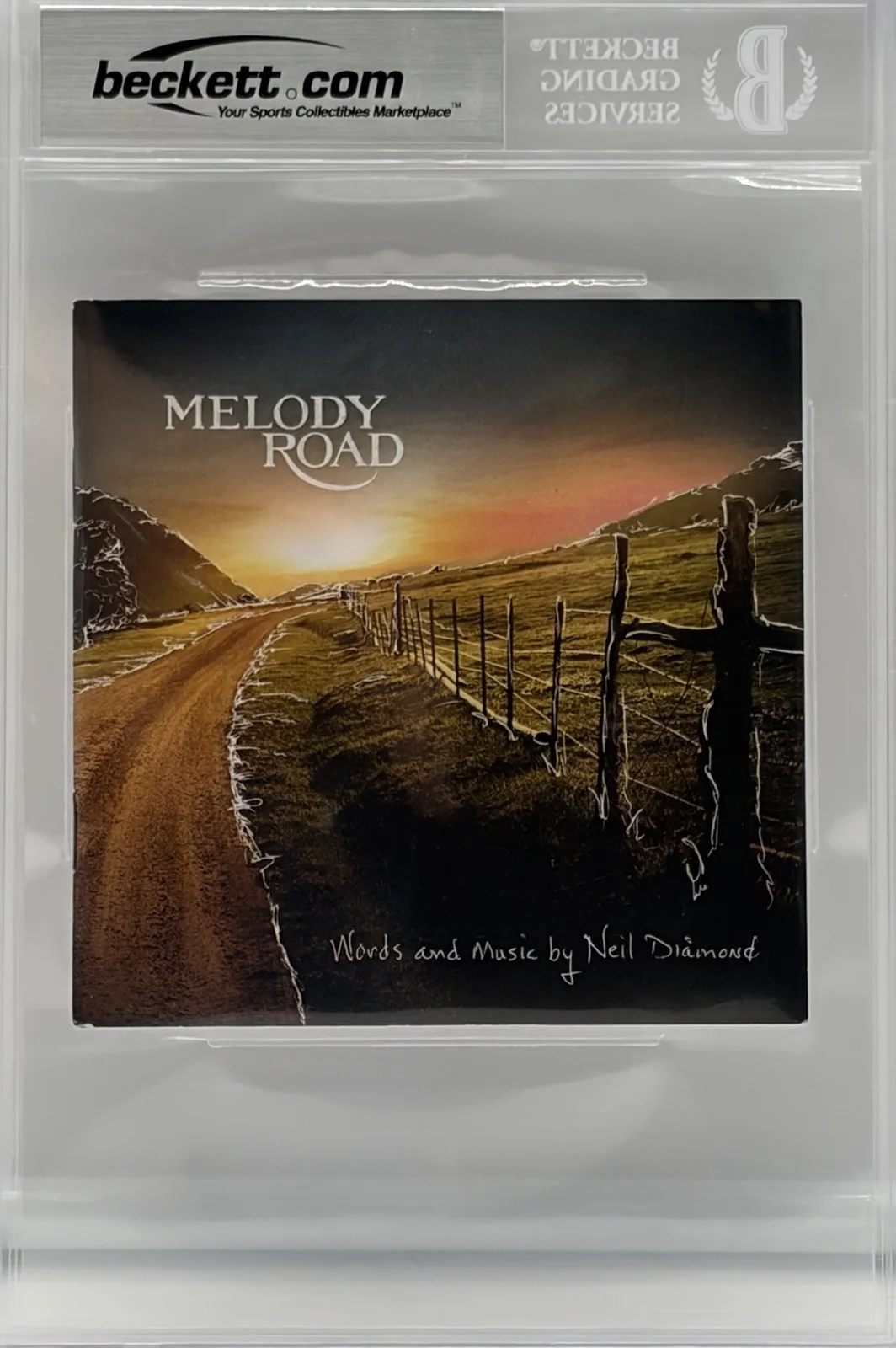 Neil Diamond Signed Encapsulated Melody Road CD Booklet BAS Autograph Grade 10, image 3