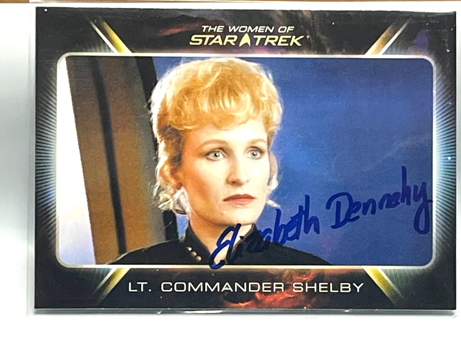 ELIZABETH DENNEHY — STAR TREK TNG ELIZABETH DENNEHY SIGNED CARD W/COA, изображение 2