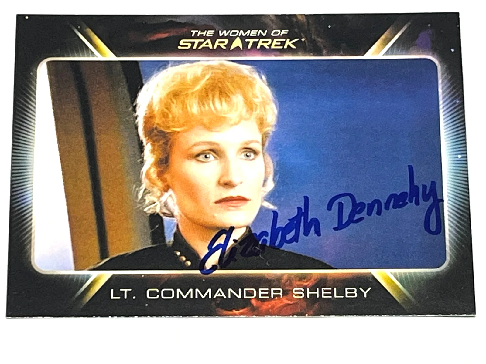 ELIZABETH DENNEHY — STAR TREK TNG ELIZABETH DENNEHY SIGNED CARD W/COA, изображение 3