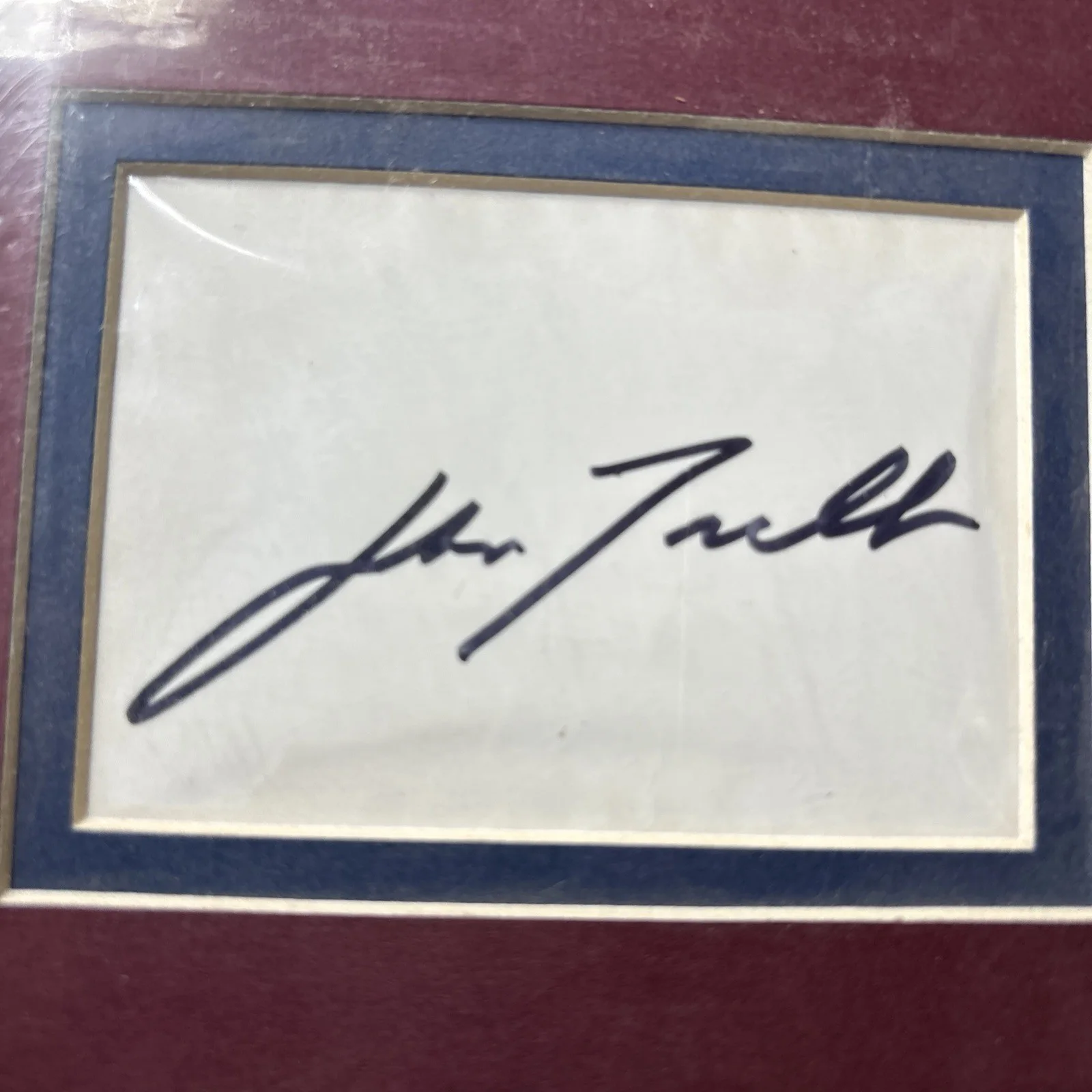 John Travolta — John Travolta Signed Card - Nicely Matted Displayed with Card, image 2