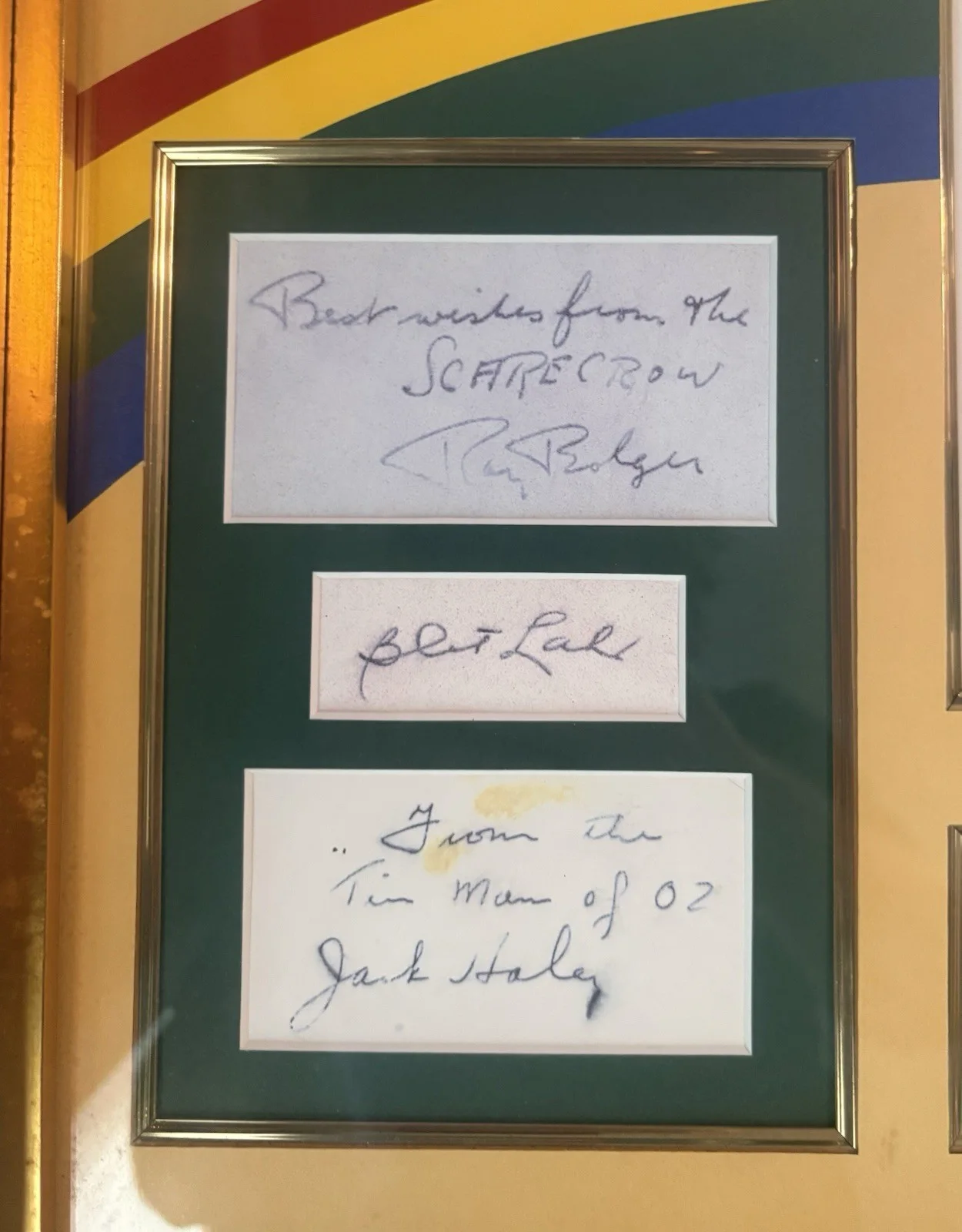 Wizard of Oz Principal Cast Signed Display Judy Garland Morgan Bolger Lahr Haley, изображение 3