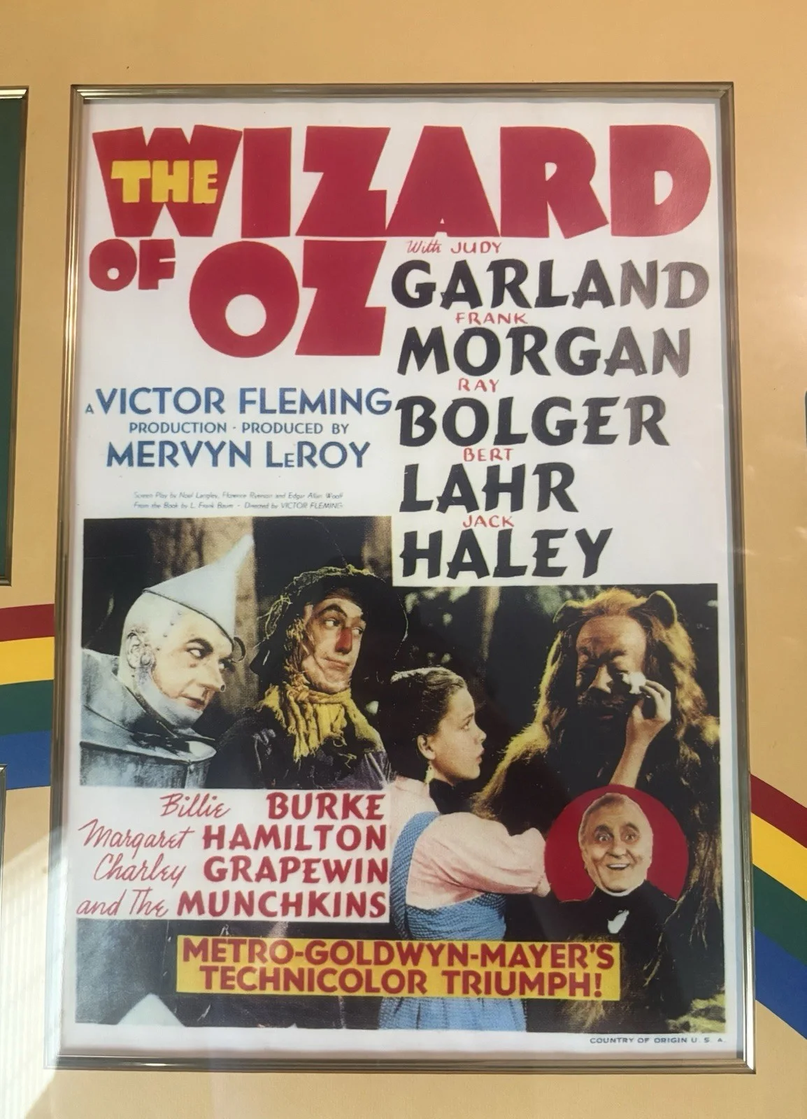 Wizard of Oz Principal Cast Signed Display Judy Garland Morgan Bolger Lahr Haley, изображение 4