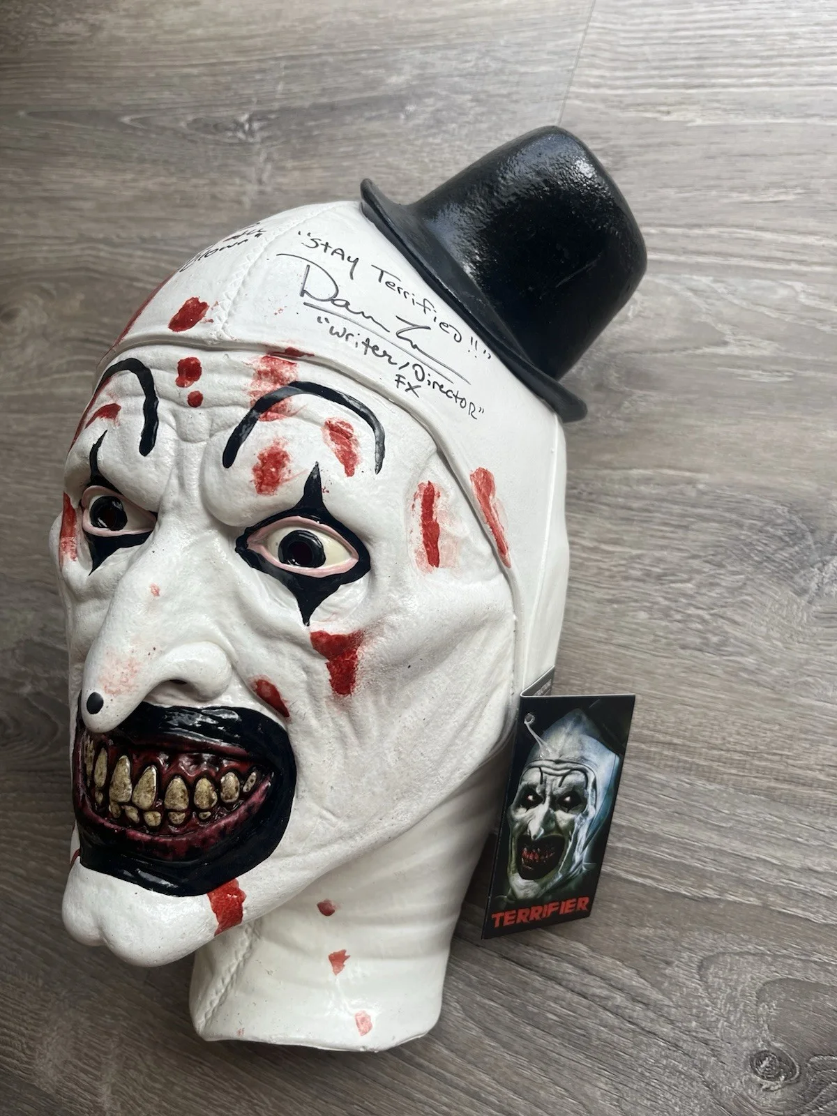 David Howard Thornton Damien Leone Signed Art The Clown Mask Terrifier Horror, изображение 3