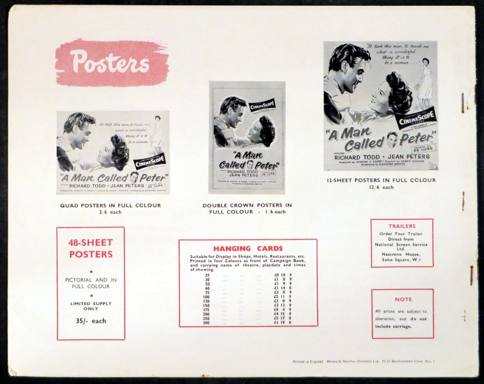 MAN CALLED PETER 1955 Richard Todd, Jean Peters, Marjorie Rambeau CAMPAIGN BOOK, image 3