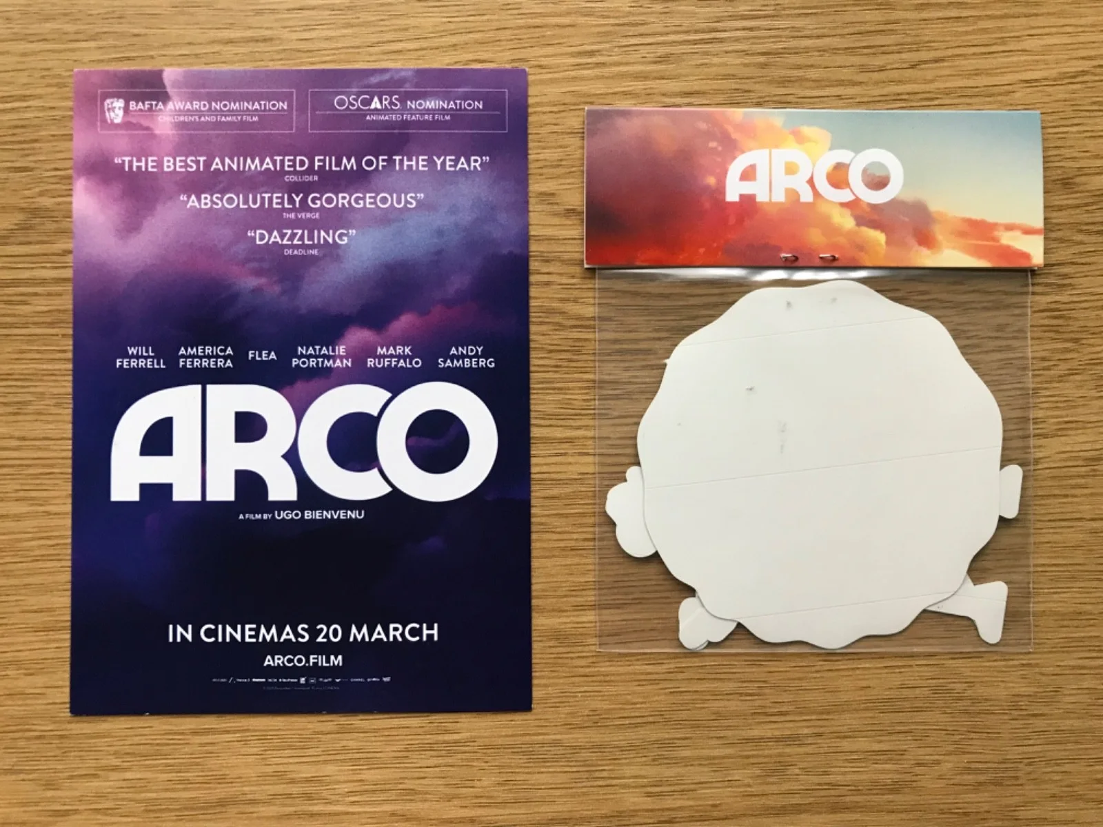 NEW ARCO - Rare sticker pack & postcard/flyer (2026 movie promos) - Will Ferrell, image 3
