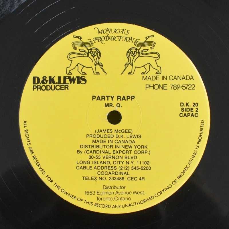Mr. Q - Party Party / Party Rap (12" Vinyl) Rare Disco Rap, изображение 3
