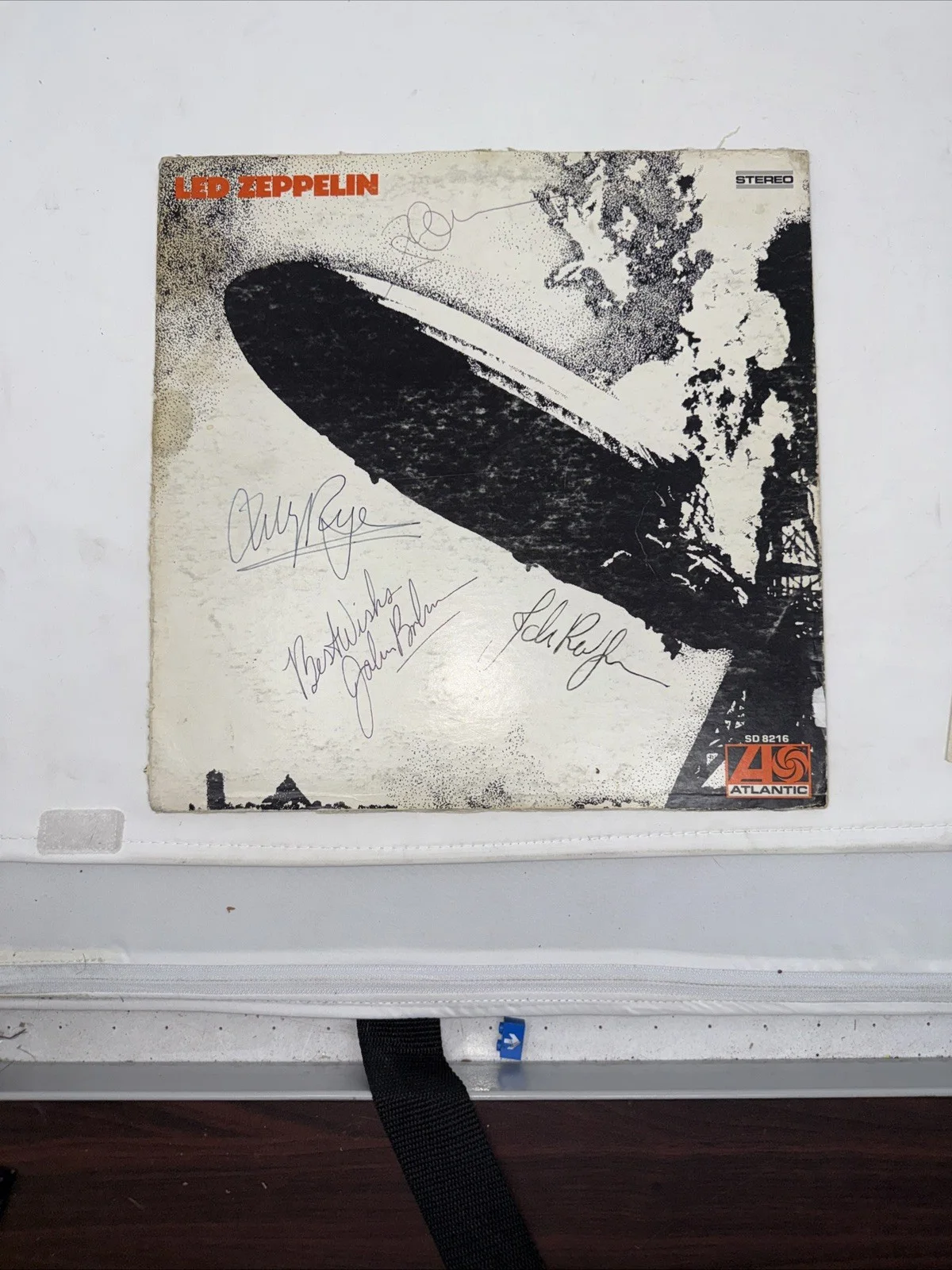 Led Zeppelin Vinyl Album 4 Autographs Page, Plant, Jones and John Bonham, изображение 5