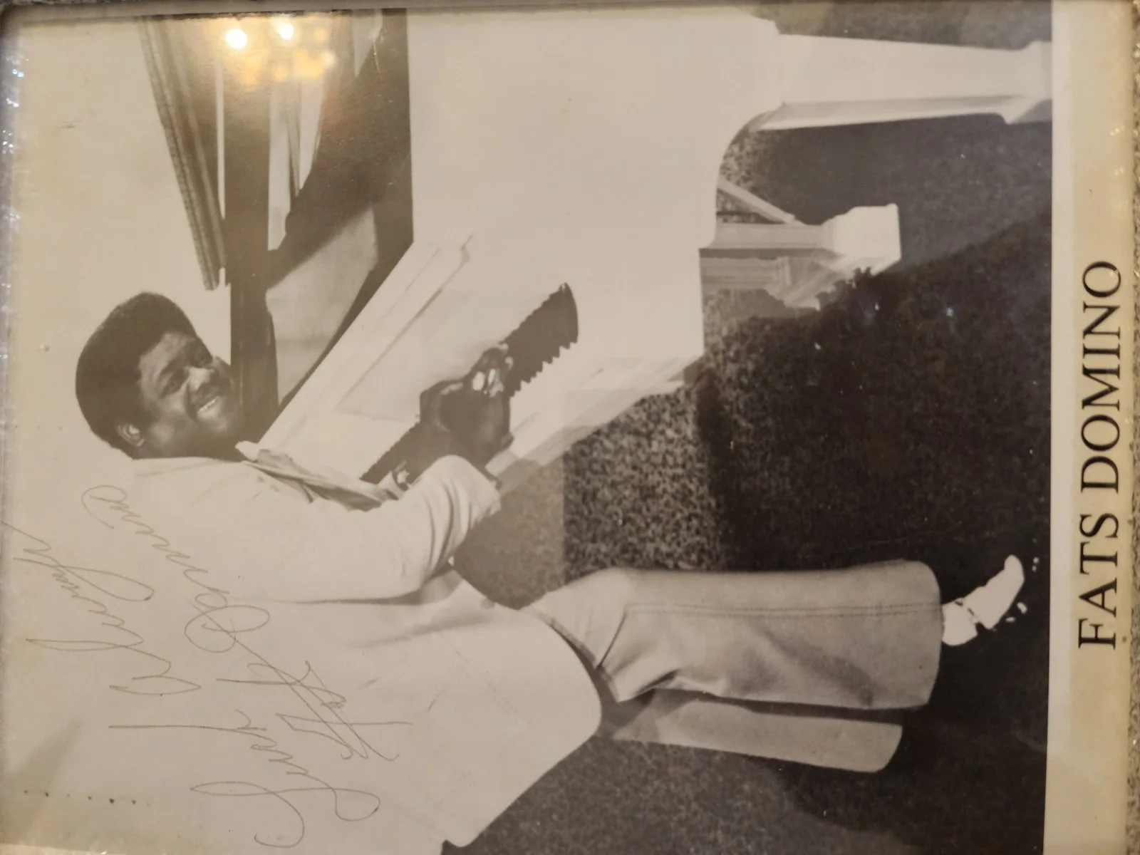 Fats Domino Photo Signed 8x10 Photo " Luck Always Fats Domino" Original, изображение 3
