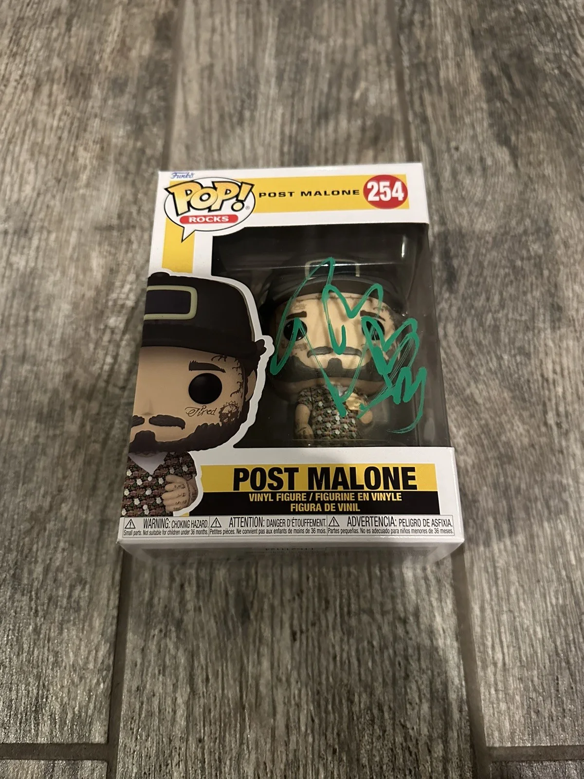 POST MALONE SIGNED AUTOGRAPHED SUNFLOWER FUNKO POP AUTOGRAPHED JSA COA RARE!, image 2