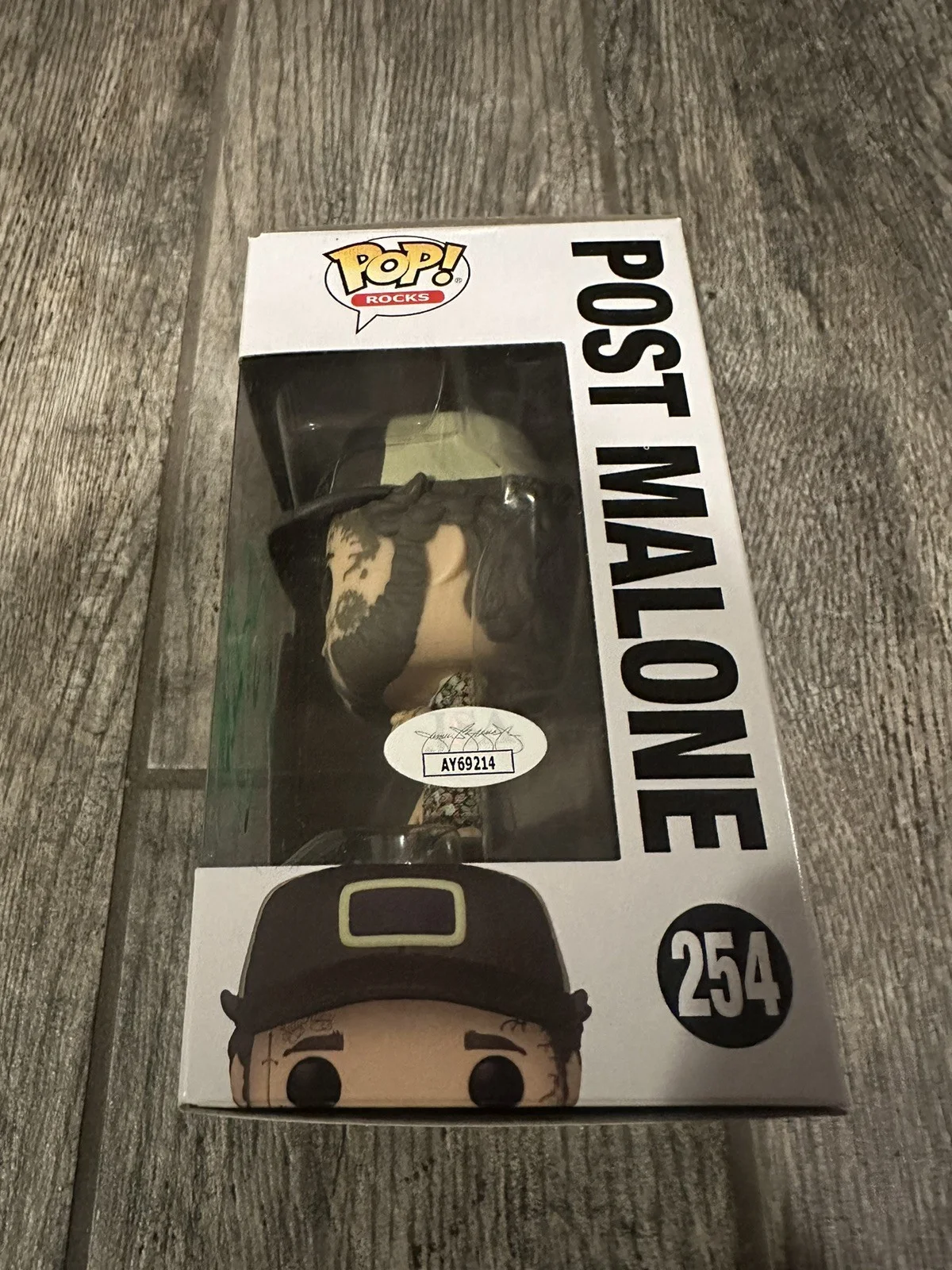 POST MALONE SIGNED AUTOGRAPHED SUNFLOWER FUNKO POP AUTOGRAPHED JSA COA RARE!, image 3