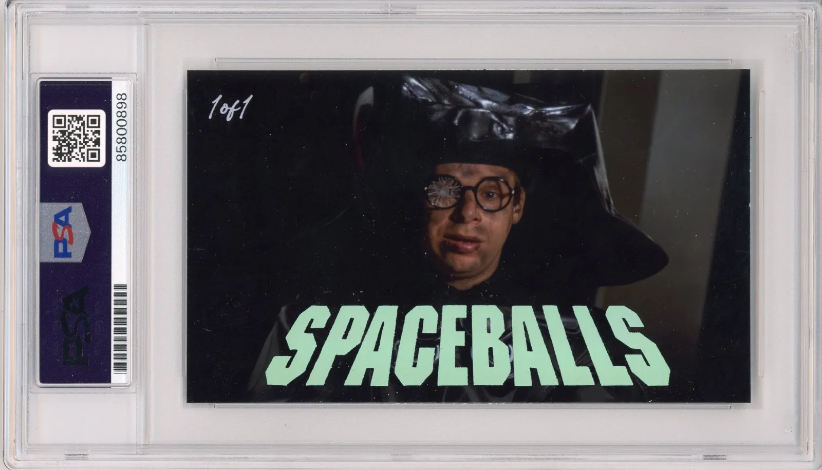 Rick Moranis — Rick Moranis Signed Cut Custom Spaceballs 3x5 Card PSA Slab Slabbed AUTO, image 2