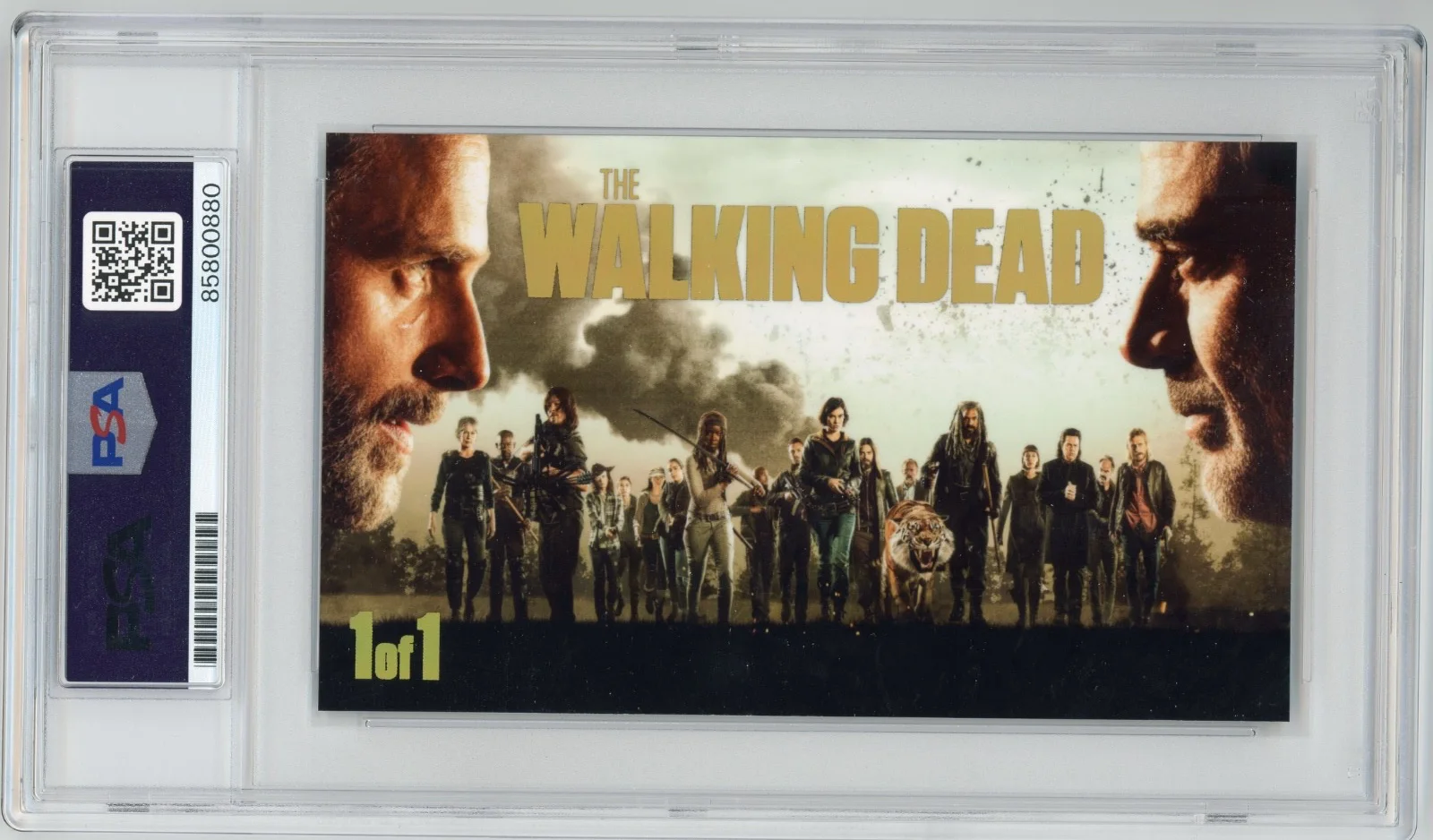 Norman Reedus — Norman Reedus Signed Cut Custom The Walking Dead 3x5 Card PSA Slab Slabbed AUTO, image 2