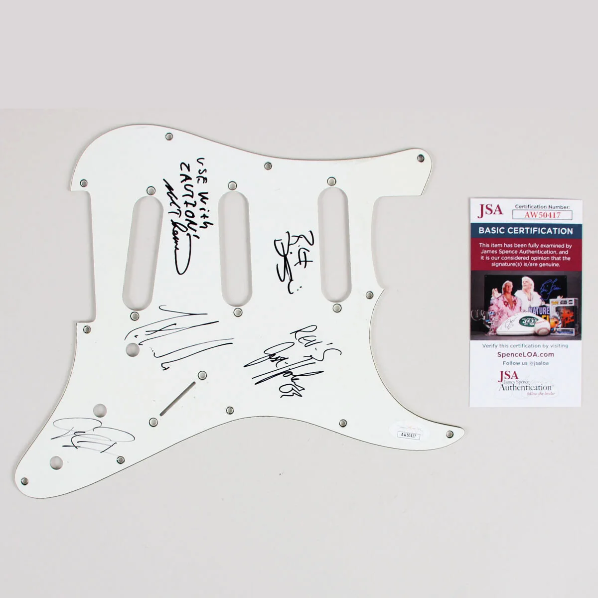 Revis Band Signed Pickguard - COA JSA, image 2