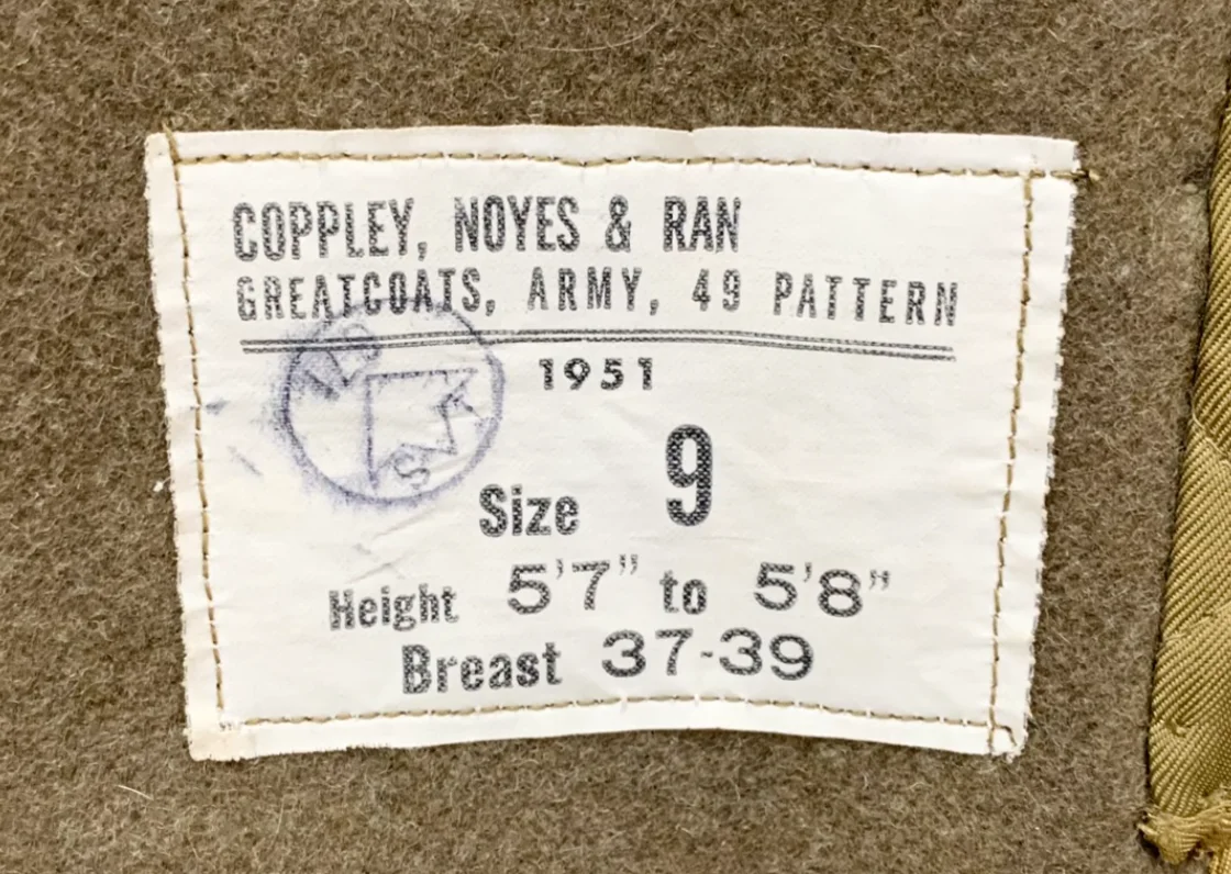 1951 Royal Canadian Ordnance Corps Jacket 1951 Coppley Noyes & Ran Army 28541, изображение 4