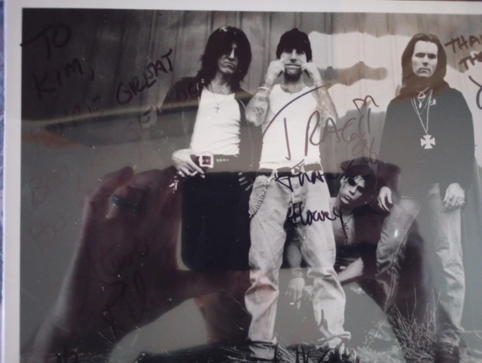 L.A.Guns 1996 Tour Signed 8x10 Photo RARE Autograph, image 2